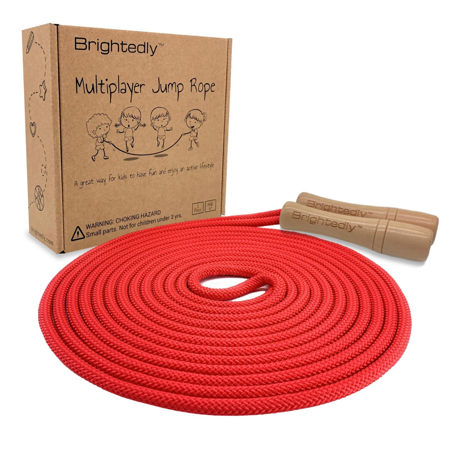 Multiplayer Long Jump Rope for Kids Red Brightedly®